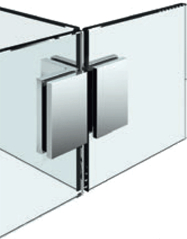 8197 Flamea+ Glass/Glass-Glass corner bracket 90°