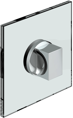 8379 Glass door knob double-sided, flush-mount