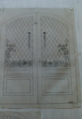 Entwurf für Doppelflügelige Tür.